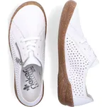 Dámské kožené polobotky 54515-80 Rieker bílé Barva: weiss, Velikost: 37