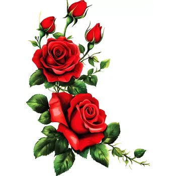 samolepka UV samolepka růže 7x5 cm (UV samolepka s květinami)