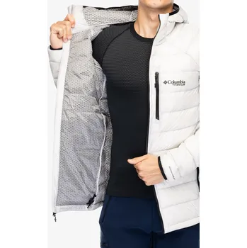 Dámské oblečení Péřová bunda Columbia Arctic Crest Down Hooded Jacket - nimbus grey