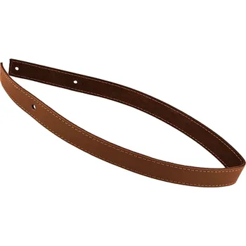 Pro Háčkování Kožený popruh prošívaný 62 cm šířka 2 cm hnědý