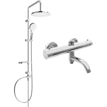 Sprchový set MEXEN/S - Erik sprchový sloup včetně sprchové termostatické baterie Kai, chrom 77900205-00