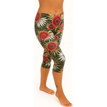 Dámské legíny NOVINKA-Dámské legíny krátké - mandala s listy