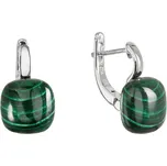 EVOLUTION GROUP CZ Stříbrné náušnice s pravým malachitem - 11732.3