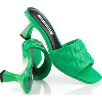 Dámské sandále SANDÁLE KARL LAGERFELD PANACHE II PADDED M/GRAM SLIDE GREEN LTHR