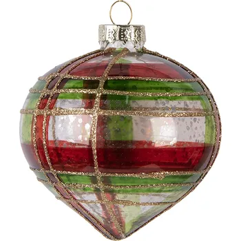 Vánoční ozdoba Clayre & Eef - Skleněná vánoční ozdoba 6GL5179