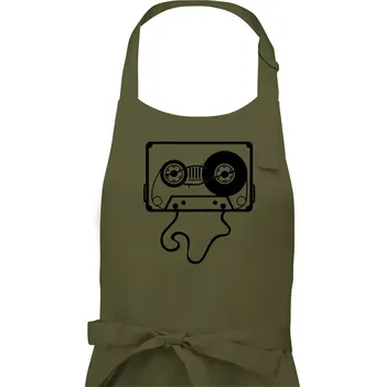 Kuchyňská zástěra Gramo kazeta - Pánská zástěra na vaření - Univerzální velikost ( Khaki )