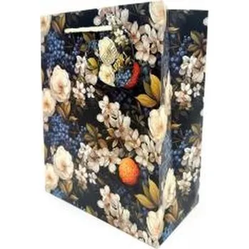 Set školních potřeb Torebka ozdobna matowa 18x23x10cm Białe Kwiaty (pl, 2000, Fresh)