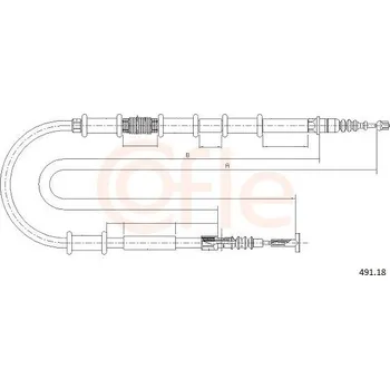 Auto-moto Lanovod parkovací brzdy COFLE 491.18