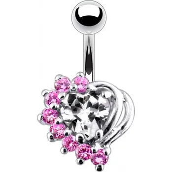 Piercing Šperky4U Stříbrný piercing do pupíku - BP01155-CP