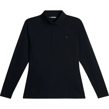 J.Lindeberg Flor Long Sleeve Black M Polo košile