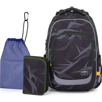 Školní batoh Střední set do školy Topgal LORI , zelenošedý