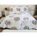 Francouzské krepové povlečení 200x200 Pampelišky bílo-béžové II.jakost Velikost polštáře: 50x70