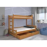 ADRK Patrová postel BENITO, CH-Ben-Al-90+M-E2064, 200x90 cm s matrací, olše