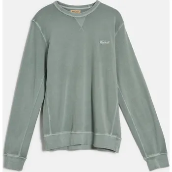 Pánský svetr SVETR WOOLRICH GARMENT DYED CREWNECK CHINOIS GREEN