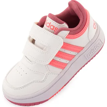 Chlapecká obuv Dětské boty Adidas Jr Hoops White-Pink 24