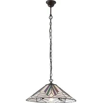 Endon 63938 - Lustr na řetězu Tiffany ASTORIA 1xE27/60W/230V pr. 48 cm