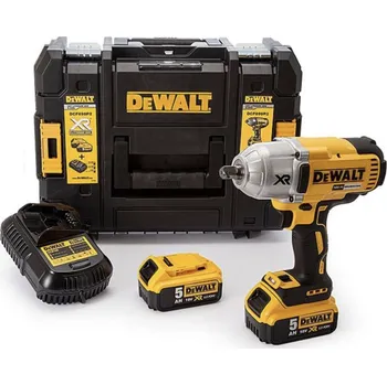 Nářadí pro automobil Bezuhlíkový rázový utahovák DCF899P2 DeWALT - 18 V, 2x5,0 Ah, 950 Nm