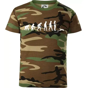 Chlapecké tričko Evoluce RC model auto - Dětské maskáčové triko - 146 cm/10 let ( Hnědý maskáč )