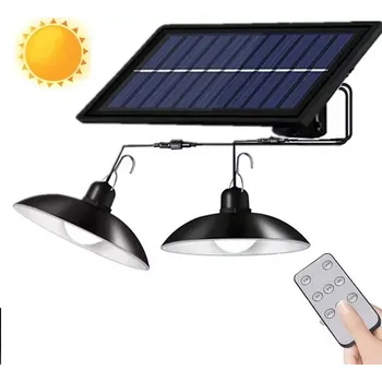 Venkovní osvětlení Solární světelný systém - čistá bílá - 2 x 30 x LED dioda + dálkový ovladač
