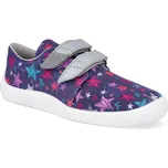 Barefoot tenisky Beda - Stars s pevným opatkem vegan fialové Velikost: 32