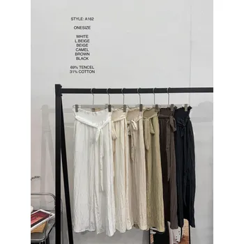 Dámské kalhoty Široké kalhoty do gumy USee A162 barva: bílá-smetanová