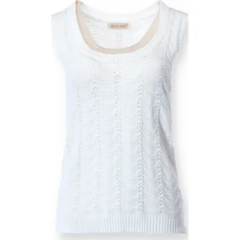 Dámský svetr Vesta úplet RV61791 barva: bílá