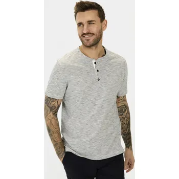 Pánské tričko TRIČKO CAMEL ACTIVE HENLEY 1/2 ARM ECRU