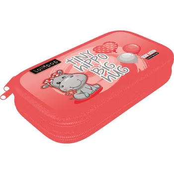 Penál Penál školní 2-patrový, prázdný 20x13x4 cm - Lollipop Thiny Hippo 24