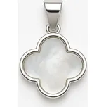 Zlatý přívěsek s perletí čtyřlístek