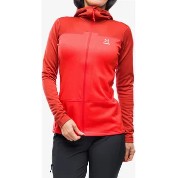 Dámská mikina Fleece mikina dámská Haglofs ROC Flash Mid Hood - corrosion/poppy red