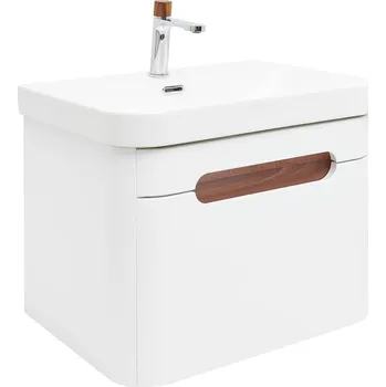 Koupelnový nábytek SAT Koupelnová skříňka s umyvadlem a baterií SAT Fusion 57,5x43x45 cm bílá matná mat SATFUSION60WMWBA SATFUSION60WMWBA