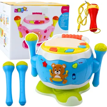 Hračka pro nejmenší JOKO Interaktivní hudební bubínek modrý