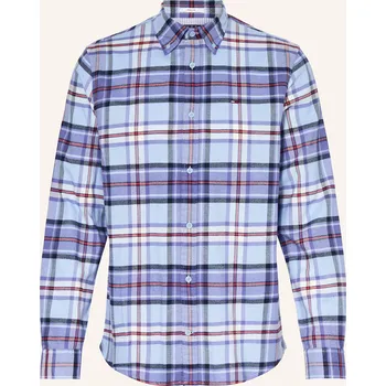 Pánská košile Tommy Jeans Pánská Flanelová Košile Regular Fit, tmavě modrá...