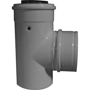 Kouřovod Baxi koaxiální T-kus revizní, 60/100mm, koaxiální odkouření, pro přímou montáž