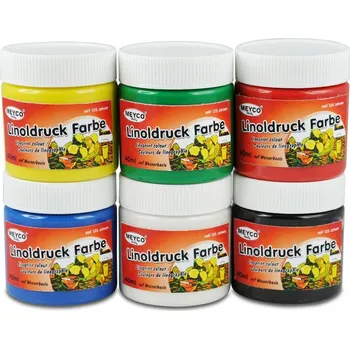 Speciální výtvarná barva Barvy na linoryt v sadě 6 x 40 ml