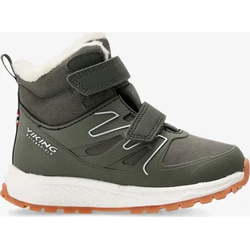 Chlapecké tenisky Dětské boty Viking Footwear Equip Defence Warm WP 2V - huntinggreen/olive