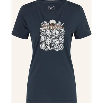 Dámské tričko Super.Natural Dámské Tričko Mount Flower S Vlnou, modrá /...