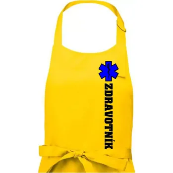 Kuchyňská zástěra Hvězda života - zdravotník - Dámská zástěra na vaření - Univerzální velikost ( Žlutá )