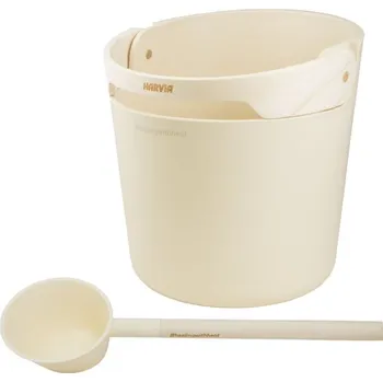 Set vědro s naběračkou Harvia Helmi – slonovina