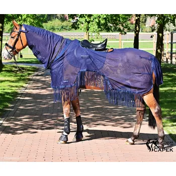 Deka pro koně Jezdecká síťová deka Busse -MOSKITO FRANSEN III- - Šedá - 135cm