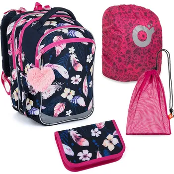 Školní batoh Velký set do školy Topgal COCO, s pírky