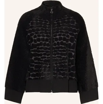 Dámské oblečení Sportalm Dámský Pletený Kabátek S Umělou Kožešinou, černá, 38