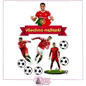 Jedlá dekorace na dort Ronaldo 11 - jedlý papír - Bez úprav / Jedlý papír / Bez decor gelu