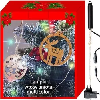 Vánoční dekorace LED světelný řetěz - andělské vlasy, 200 LED, barevné