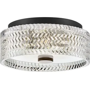 Hinkley HK-ELLE-F-S-BK - Stropní svítidlo 2xE27/60W/230V pr. 30,5 cm černá