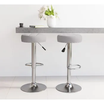 Barová židle Barové stoličky 2 ks modré textil