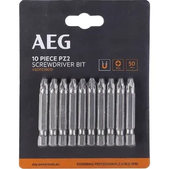 Bit AEG Šroubovací bit PZ2 50mm AEG, sada 10ks