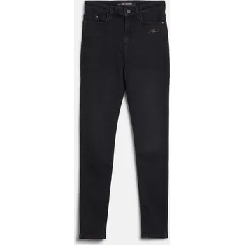 Dámské džíny DŽÍNY KARL LAGERFELD SKINNY DENIM PANTS BLACK DENIM