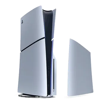 Obal na herní konzoli Výměnný kryt na PlayStation 5 SLIM diskovou verzi stříbrná (matná)