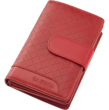 LA SCALA Dámská kožená peněženka červená DGN-192